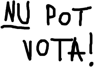 Nu pot vota !