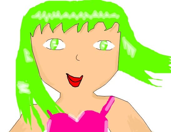 Anime Girl Green