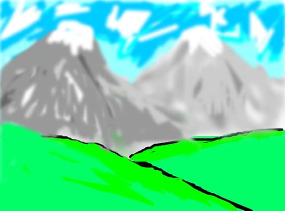 Peisaj de vara la munte