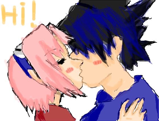 sasusaku kiss insfarsit e gata :P