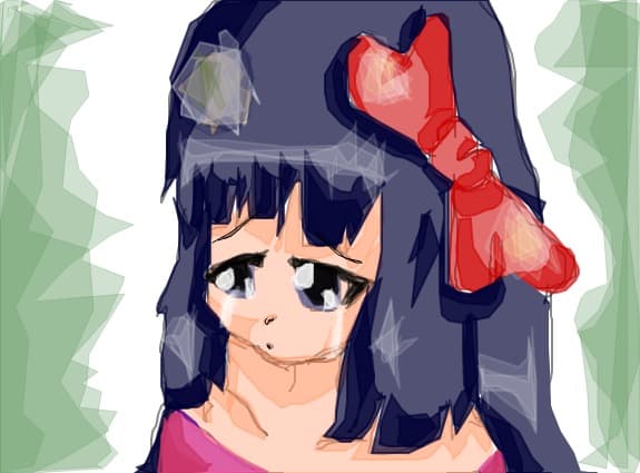 sad anime girl