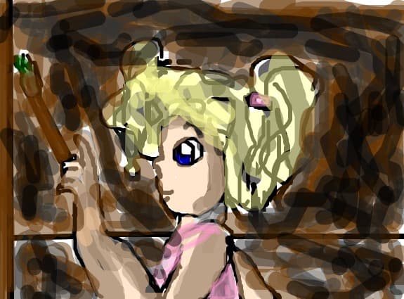 Hagu,pictand un tablou.