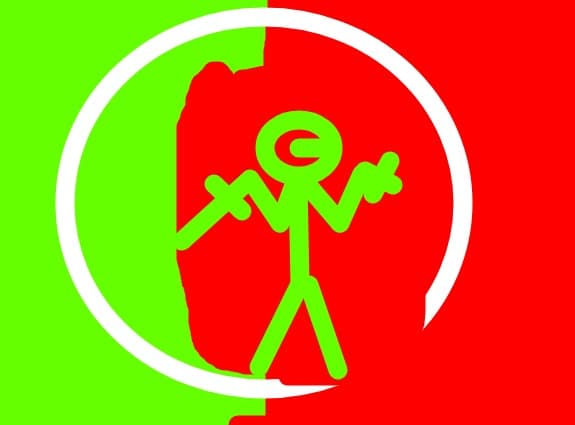 stikman verde cu outere de fac