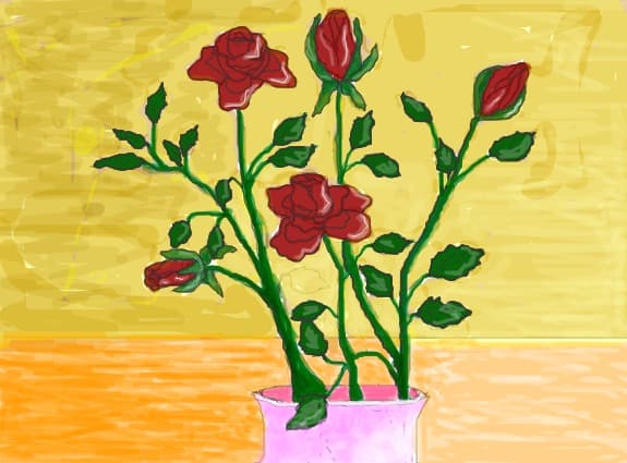 Desen 63428 continuat:trandafiri rosii