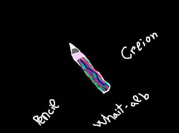 Creionul colorat cu varf alb