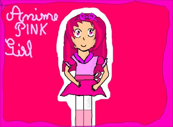 Anime pink girl