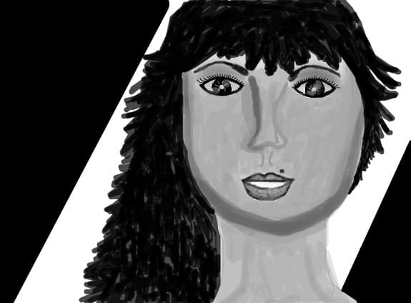 portret alb negru:D