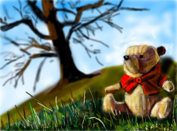 teddy bear melancolic