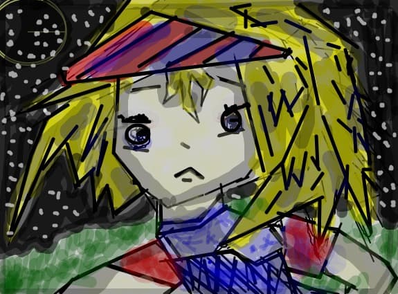 Little girl in night