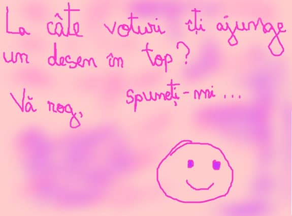 la cate voturi iti ajunge un desen in top?