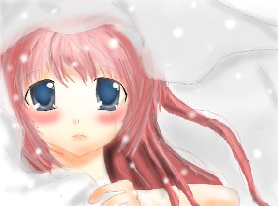 sad anime girl...