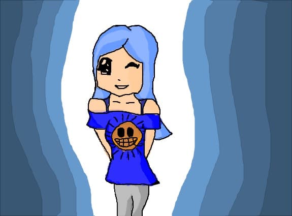 Anime blue girl