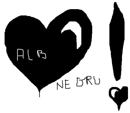 alb negru