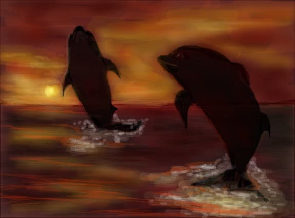 Desen 72843 continuat:delfini