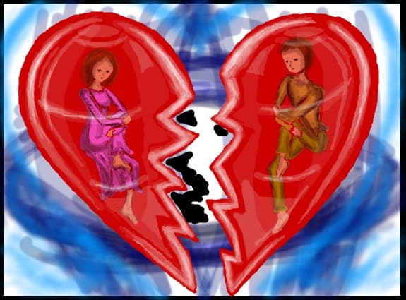 two pieces of a heart