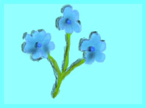 floare albastra