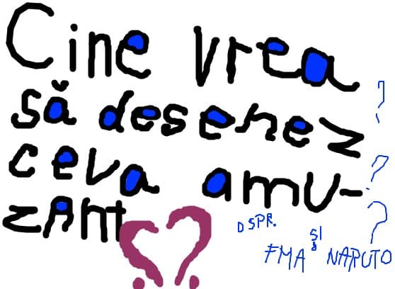 am desenat asta intai pe foaie si mi-a iesit super k lumea