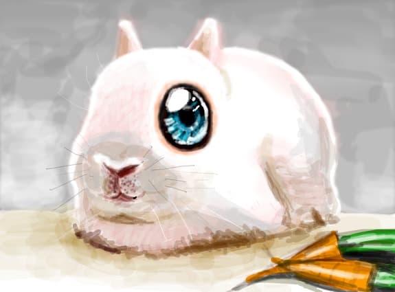 bunny cu ochii cat cepele