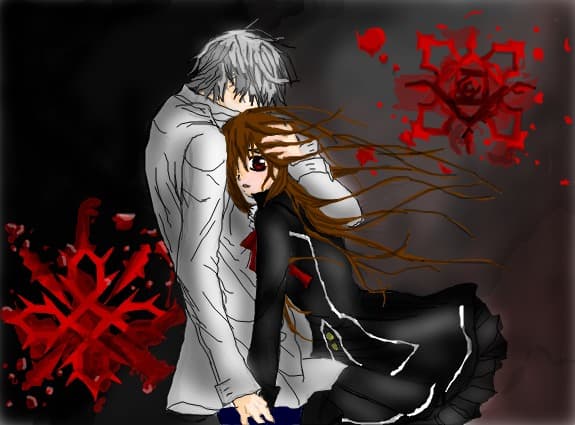 Zero and Yuuki...blood symbol...Vampire Knight