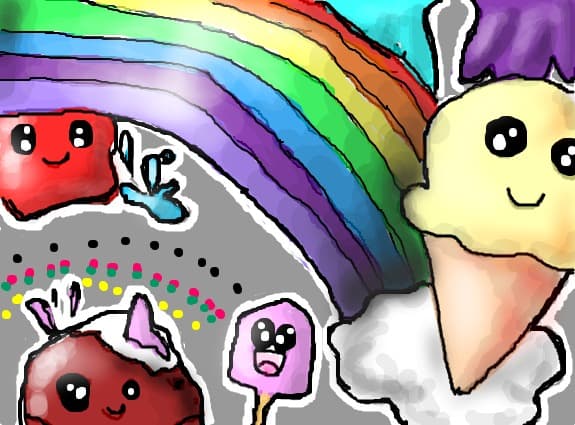 rainbow sweet color
