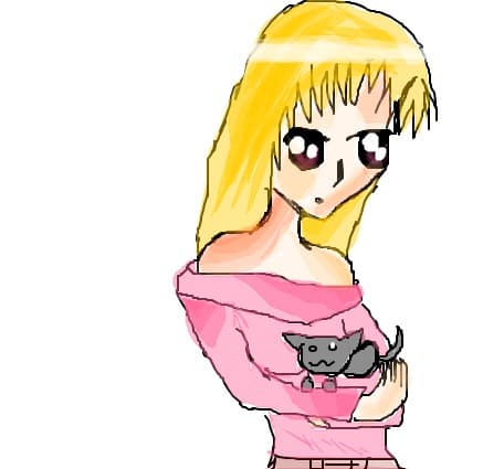 anime girl cat