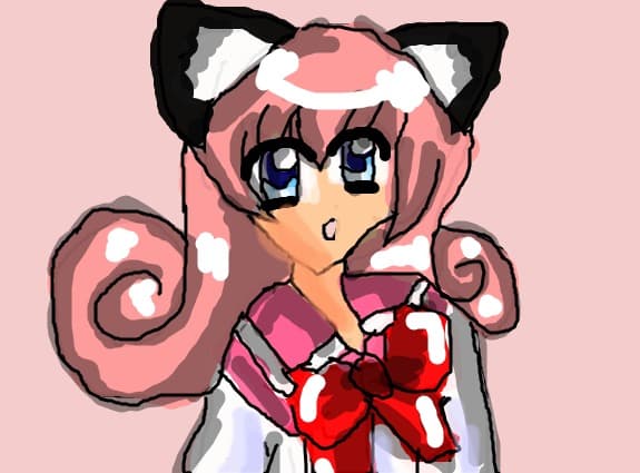 anime girl pink