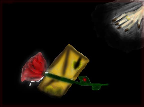 rose and letter