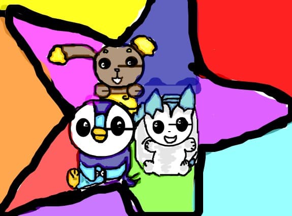 Piplup, Pachirisu end Buneary