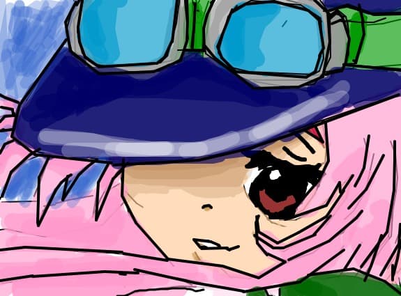 anime girl pink
