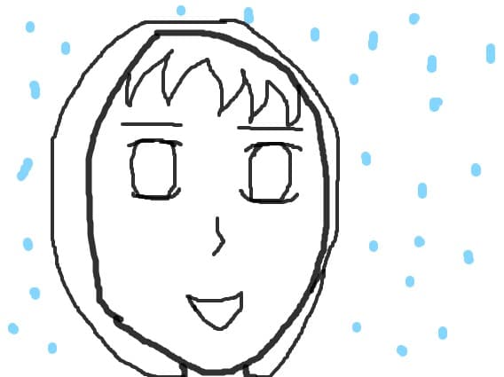 anime girl in ploaie