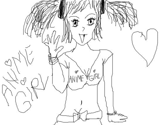 anime girl:X