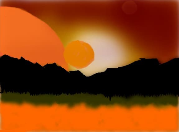 orange sun