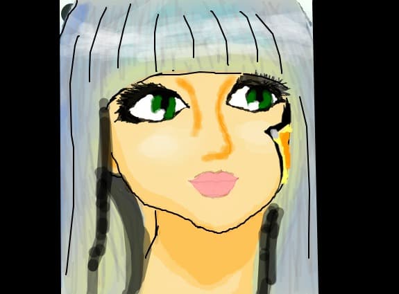lady gaga( nu-i prea reusita...e primul meu portret...dak ceva e gresit...comentati)