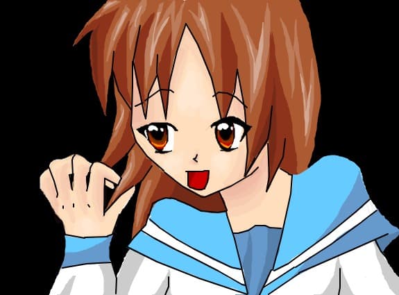 Anime girl happy