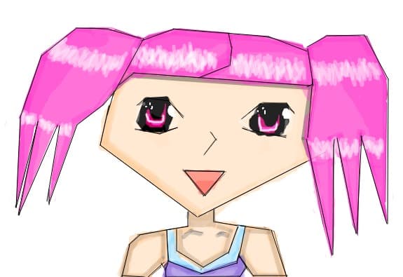 anime girl happy