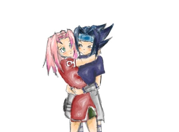 Desen 81039 modificat:sakura si sasuke
