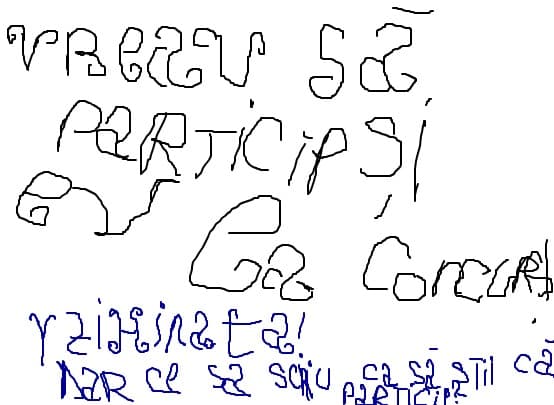 particip si eu la concurs scz dak nu ti-am scris numele corect