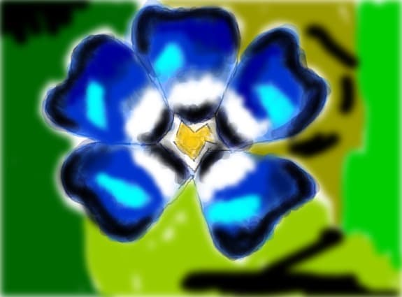 floare albastra