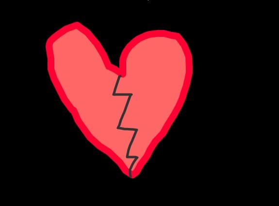 my heart in two...