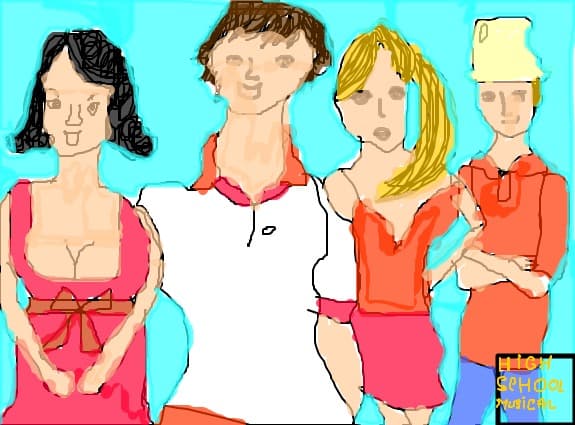 sper sati placa.Am aici 4 personaje[cele mai importante]din HSM