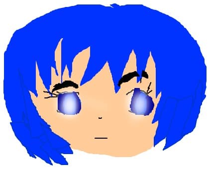 blue anime girl