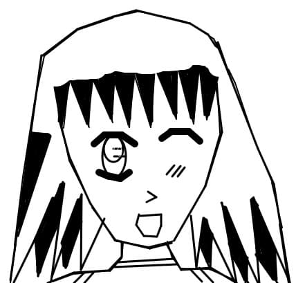 black-white anime girl