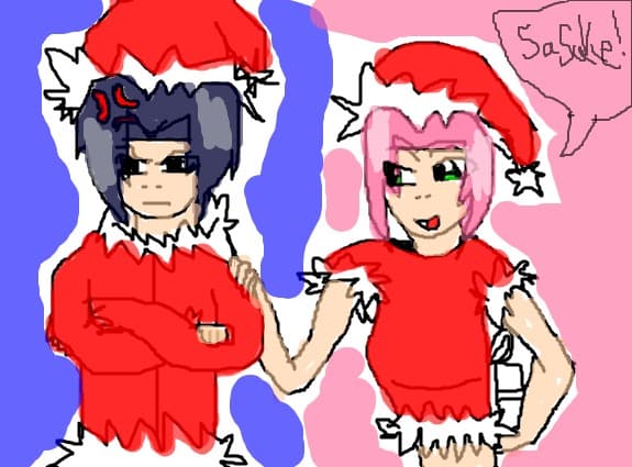 Sasuke si Sakura de Craciun