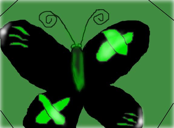 un alt fluture..verde