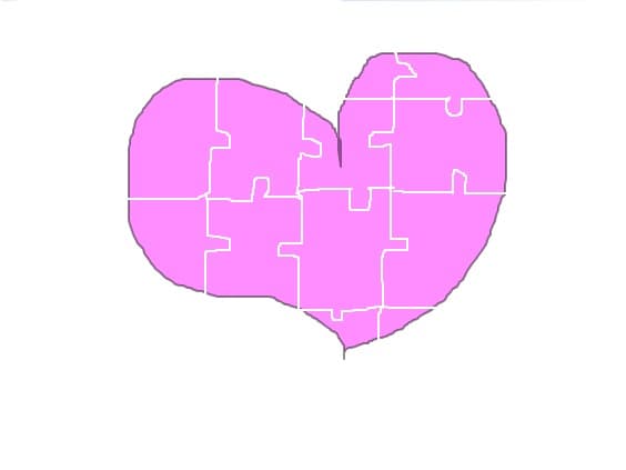 puzzle of my broken heart...