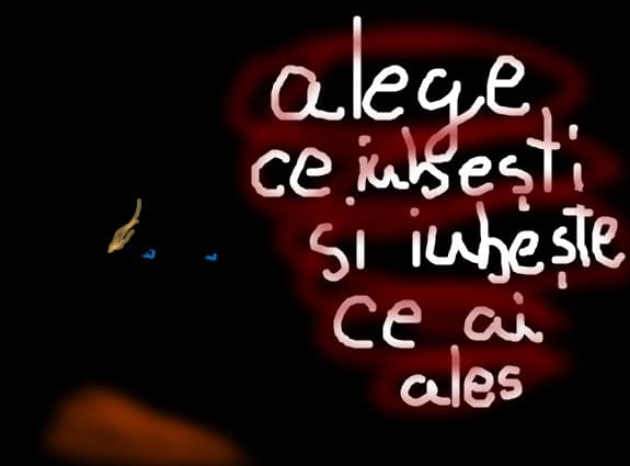 alege ce iubesti si iubeste ce ai ales