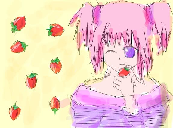 life is colour in strawberries