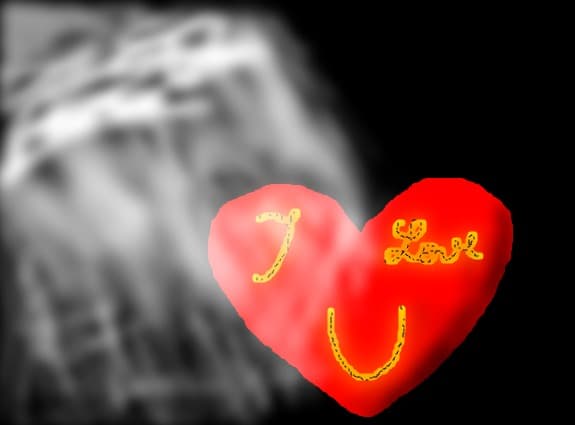 Heart in light