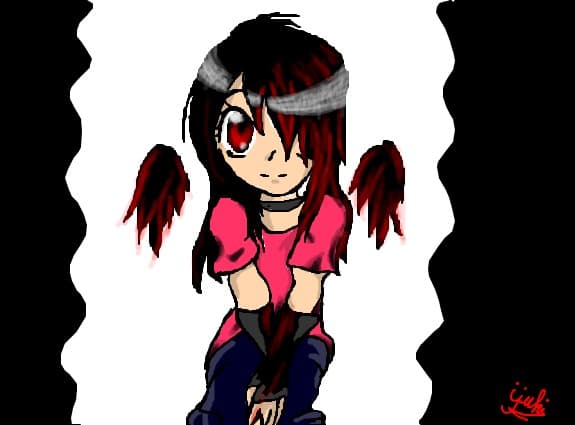 anime emo girl, scz. aceasta monstruazitate...