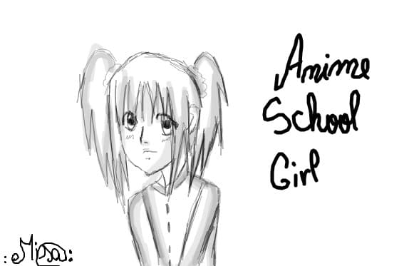 anime school girl